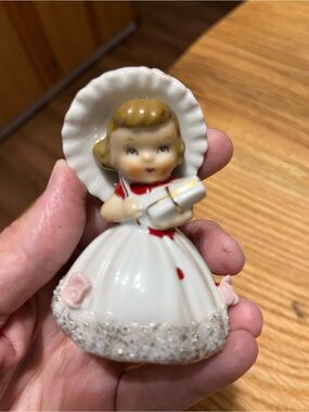 Vintage Porcelain Norcrest Christmas Girl  Bell